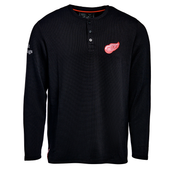 Detroit Red Wings FE Apparel Henley T-Shirt - Black Detroit Red Wings FE Apparel Henley T-Shirt - Black