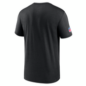 Detroit Lions Nike Sideline Team Issue Repeating Wordmark Performance T-Shirt - Black
