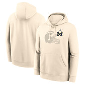 Michigan Wolverines Nike Campus Shadow Club Pullover Hoodie - Natural Michigan Wolverines Nike Campus Shadow Club Pullover Hoodie - Natural