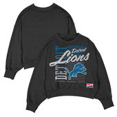 Detroit Lions New Era Women's Oversized Pullover Sweatshirt - Black