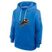 Detroit Lions Nike Women's 2025 Sideline Pullover Hoodie - Blue