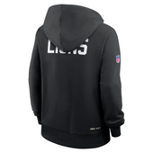Detroit Lions Nike Women's 2025 Sideline Pullover Hoodie - Black