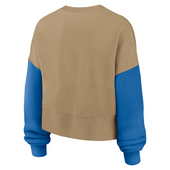 Detroit Lions Nike Women's Oversized Rewind Pullover Sweatshirt - Tan