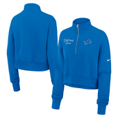 Detroit Lions Nike Women's Primetime Phoenix Half-Zip Sweatshirt - Blue