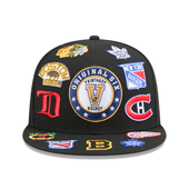 Original 6 New Era All-Over Vintage 9FIFTY Snapback Hat - Black