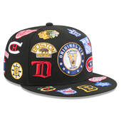 Original 6 New Era All-Over Vintage 9FIFTY Snapback Hat - Black