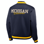 Michigan Wolverines Nike Vault Full-Snap Varsity Jacket - Navy
