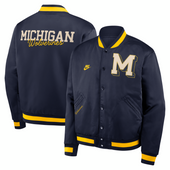 Michigan Wolverines Nike Vault Full-Snap Varsity Jacket - Navy