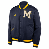 Michigan Wolverines Nike Vault Full-Snap Varsity Jacket - Navy