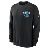 Detroit Lions Nike Primetime Club Pullover Sweatshirt - Black