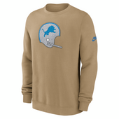 Detroit Lions Nike Swing Pass Rewind Club Pullover Sweatshirt - Tan