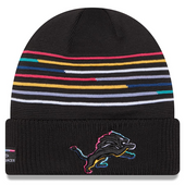 Detroit Lions New Era 2025 Crucial Catch Knit Hat - Black