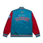 Detroit Pistons Mitchell & Ness Hardwood Classics Primetime Full-Snap Satin Jacket - Teal Detroit Pistons Mitchell & Ness Hardwood Classics Primetime Full-Snap Satin Jacket - Teal