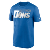 Nike Detroit Lions Blue Team Name Sideline Legend T-Shirt