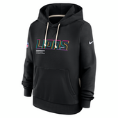 Detroit Lions Nike Women's 2025 NFL Crucial Catch Sideline Standard Issue Dri-FIT Hoodie - Black