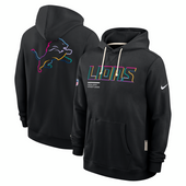 Detroit Lions Nike 2025 NFL Crucial Catch Sideline Standard Issue Dri-FIT Hoodie - Black
