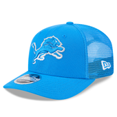 Detroit Lions New Era Trucker Evergreen 9SEVENTY Stretch-Snap Hat - Blue
