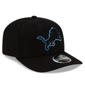 Detroit Lions New Era Alternate Logo 9SEVENTY Stretch-Snap Hat - Black