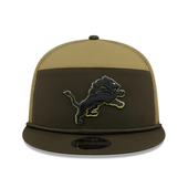 Detroit Lions New Era 2025 Salute to Service Split Panel 9FIFTY Snapback Hat - Dark Green
