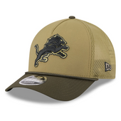 Detroit Lions New Era Youth 2025 Salute to Service A-Frame 9FORTY Adjustable Hat - Green/Dark Green
