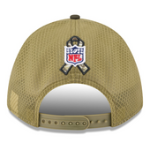 Detroit Lions New Era Youth 2025 Salute to Service A-Frame 9FORTY Adjustable Hat - Green/Dark Green