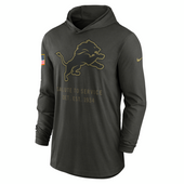 Detroit Lions Nike 2025 Salute to Service Dri-FIT Long Sleeve Hooded T-Shirt - Dark Green