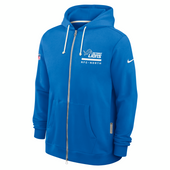 Detroit Lions Nike 2025 Sideline Standard Issue Utility Player Dri-FIT Full-Zip Hoodie - Blue