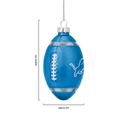 Detroit Lions FOCO Blown Glass Football Ornament Detroit Lions FOCO Blown Glass Football Ornament