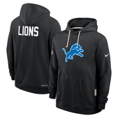 Detroit Lions Nike Sideline Standard Issue Initial Home Dri-FIT Hoodie - Black