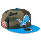 Detroit Lions New Era 2025 Salute to Service 9FIFTY Snapback Hat - Woodland Camo