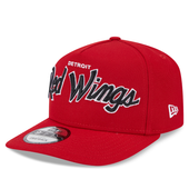 Detroit Red Wings New Era Script A-Frame 9FORTY Adjustable Hat - Red