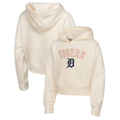 Detroit Tigers Outerstuff Youth Girls Blitz Oversized Pullover Hoodie - Natural