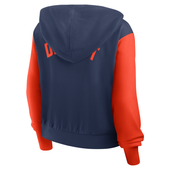 Detroit Tigers Nike Women's Cooperstown Collection Lightweight Full-Zip Hoodie - Navy/Orange
