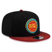 Detroit Pistons New Era Throwback 9FIFTY Snapback Hat - Black
