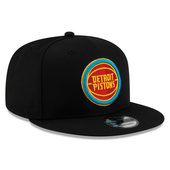 Detroit Pistons New Era Throwback 9FIFTY Snapback Hat - Black