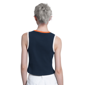 Detroit Tigers Starter Women's Play The Ball Cropped Tank Top - Navy