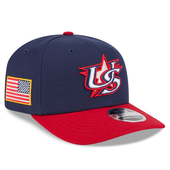 USA Baseball New Era 2026 World Baseball Classic 9SEVENTY Stretch-Snap Hat - Navy/Red