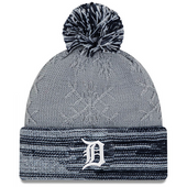 New Era Detroit Tigers Women's Gray Snow Crown Redux Cuffed Knit Hat