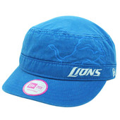 New Era Detroit Lions Women's Blue Go To Goal Military Adjustable Hat