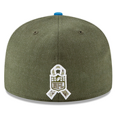 New Era Detroit Lions Heather Army 59Fifty Salute to Service On-Field Fitted Hat