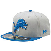 New Era Detroit Lions Gray 59Fifty On-Field Performance Fitted Hat