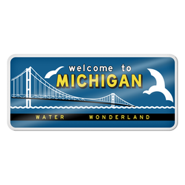 MI Culture Welcome To Michigan Acrylic Magnet MI Culture Welcome To Michigan Acrylic Magnet