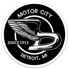 MI Culture Black Hood Ornament Vinyl Decal MI Culture Black Hood Ornament Vinyl Decal