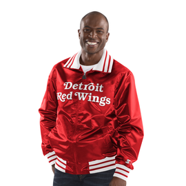 Detroit Red Wings Starter Defense Pullover Sweatshirt - Cream/Red