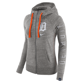 Nike Detroit Tigers Women's Navy Club Tri-Blend Pullover Hoodie