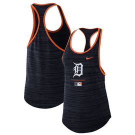 Women's New Era White/Navy Detroit Tigers Team Pinstripe Jersey Tank Top