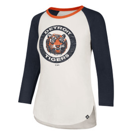 Detroit Tigers MLB Baseball Gray V-Neck T-Shirt Women's Large NWT 923