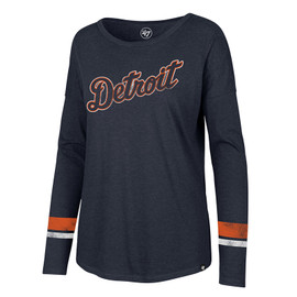 Women's Fanatics Branded Navy Detroit Tigers Tough The Dish V-Neck T-Shirt