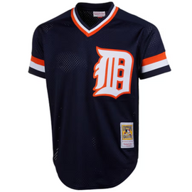 Men's Mitchell & Ness Kirk Gibson Orange Detroit Tigers Cooperstown Collection Mesh Batting Practice Button-Up Jersey Size: Small