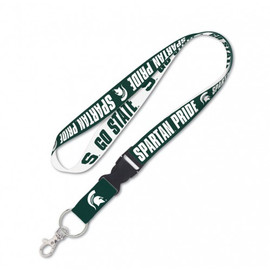Michigan State Spartans WinCraft Lanyard with Detachable Buckle - Green/White